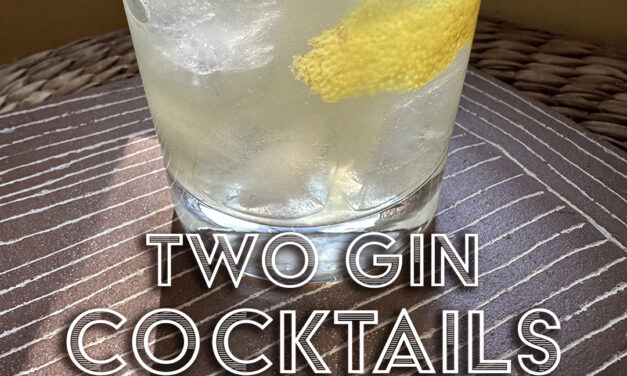 Two Gin Cocktails and a Gin Liver Crostini